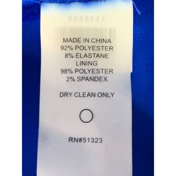 Vince Camuto Open Front Cobalt Blue Blazer Zip Pockets Size 18W GUC 8090 Relaxed - Picture 3 of 9